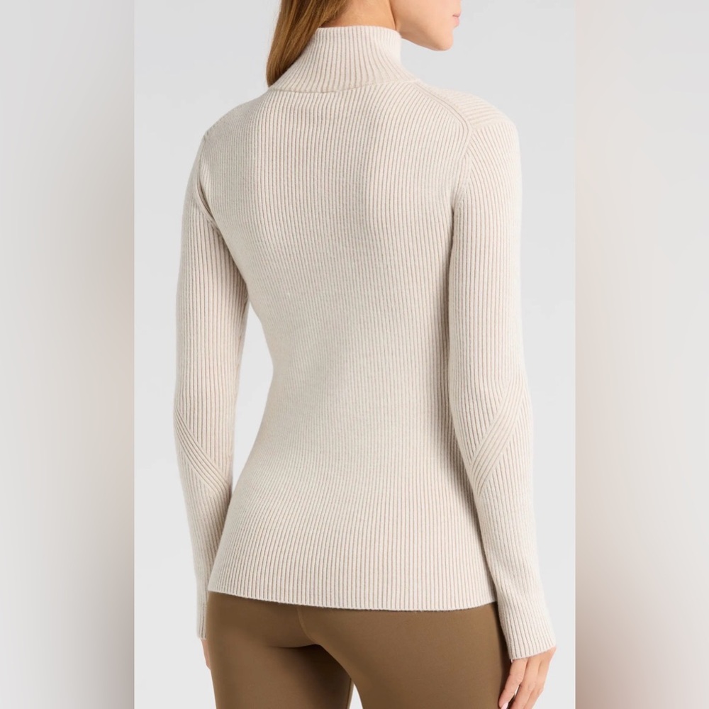 Zella Après Ski Half Zip Rib Sweater Size Small - Picture 3 of 9